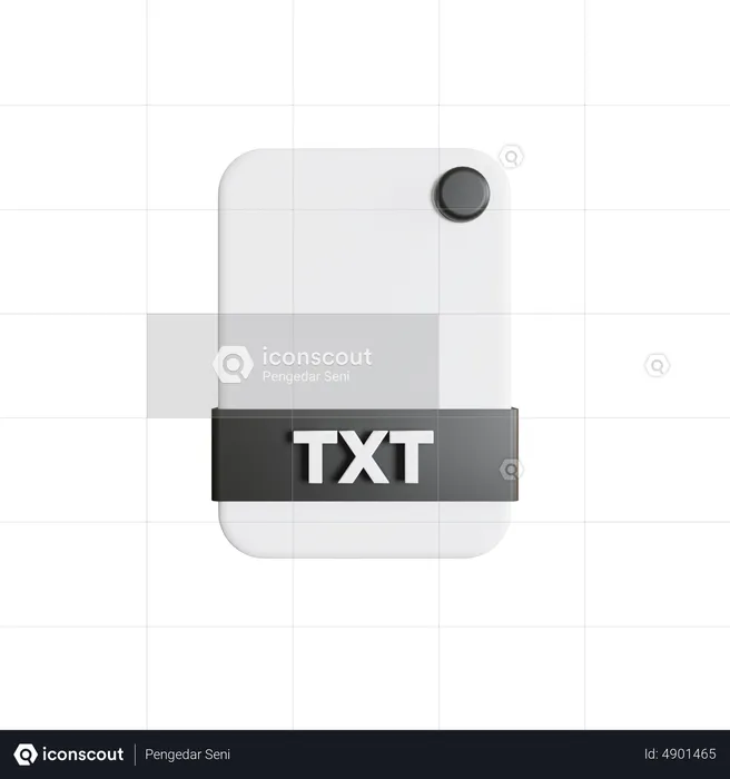 Arquivo txt  3D Icon