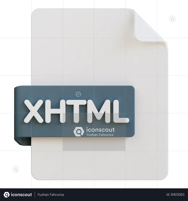 Arquivo xhtml  3D Icon