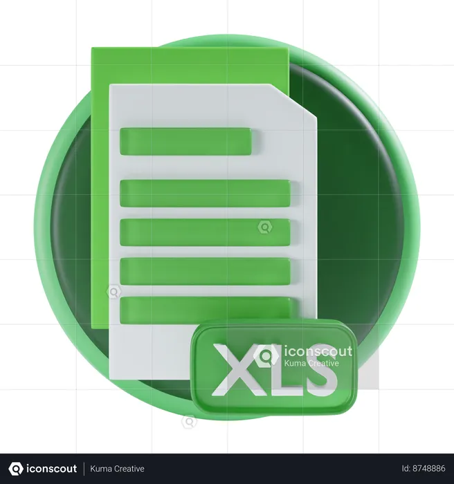 Arquivo XLS  3D Icon