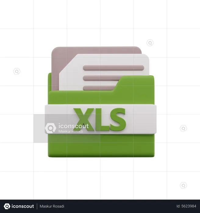 Arquivo XLS  3D Icon