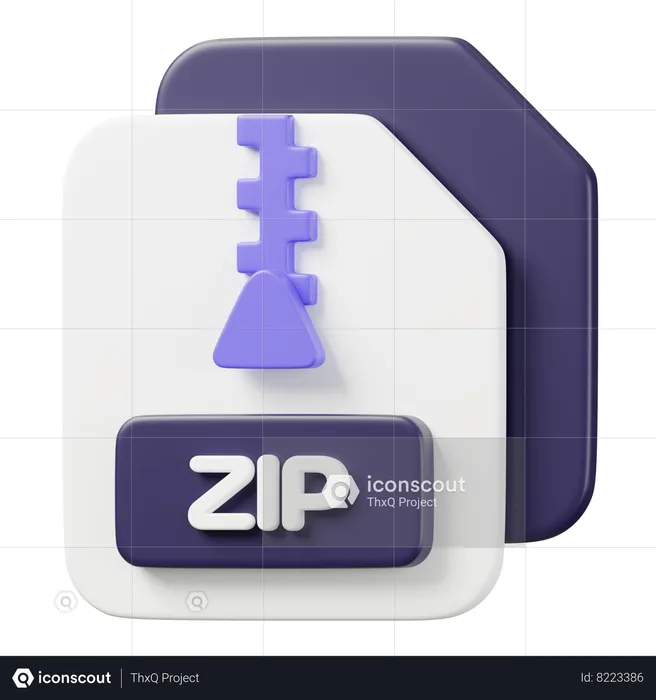 Arquivo zipado  3D Icon