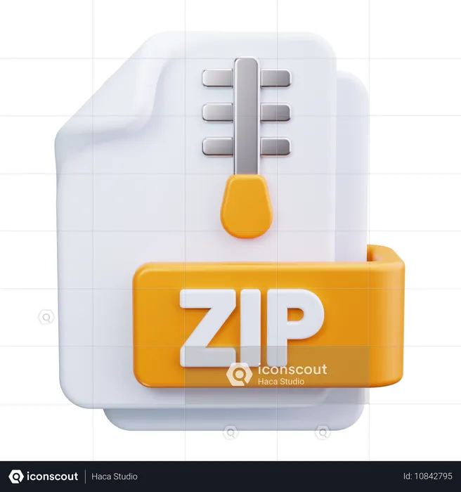 Arquivo zip  3D Icon