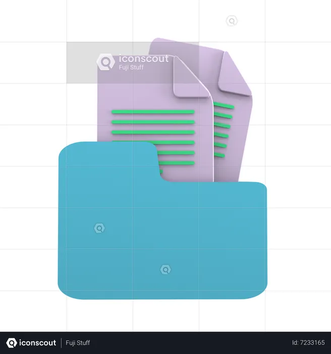 Arquivos de documentos  3D Icon