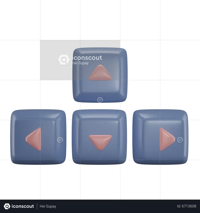 Arrow Keys  3D Icon