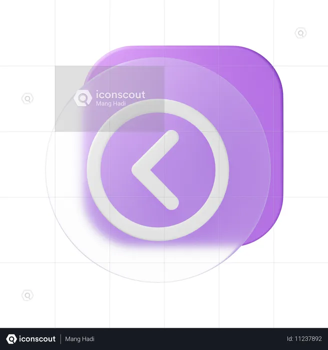 左矢印  3D Icon