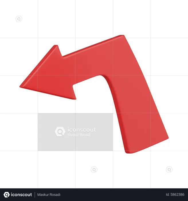 Arrow Left  3D Icon