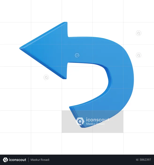 Arrow Left  3D Icon