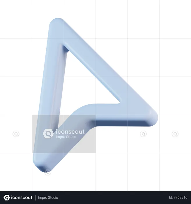 Arrow Pointer Line  3D Icon