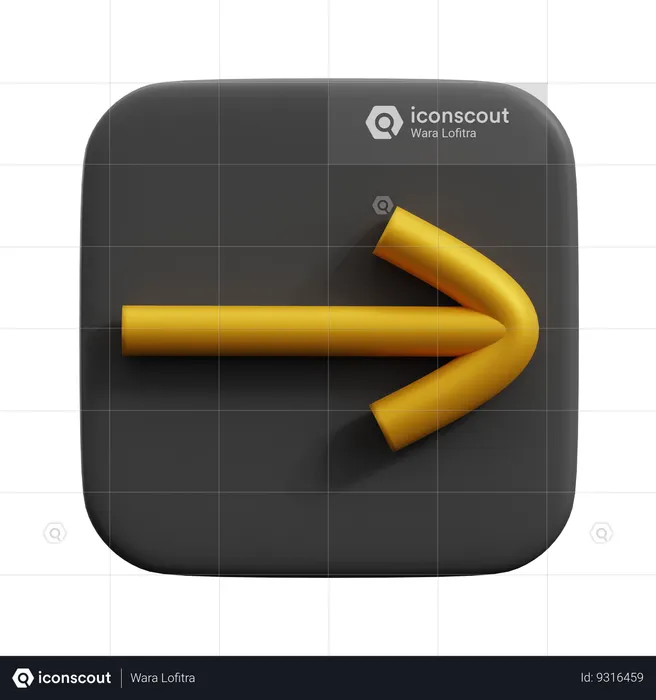 Arrow Right  3D Icon