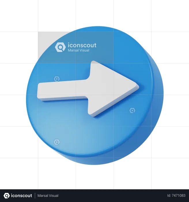 Arrow Right  3D Icon