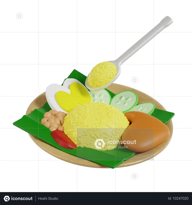 Arroz amarillo  3D Icon