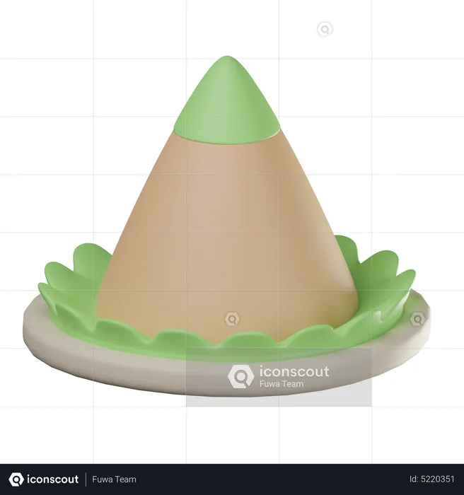 Arroz tumpeng  3D Icon