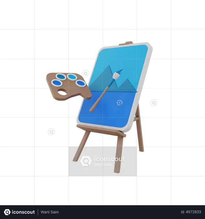 Painting Board 3D Icon download in PNG, OBJ or Blend format