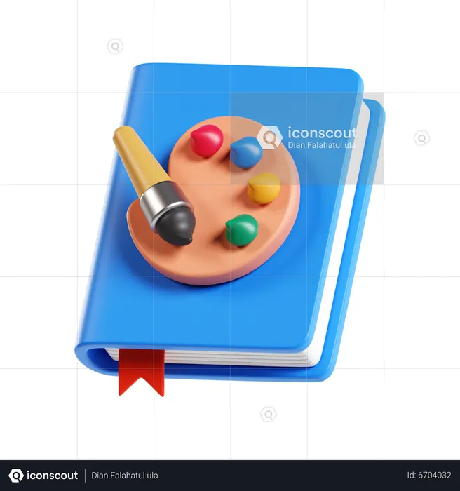 Art Book  3D Icon