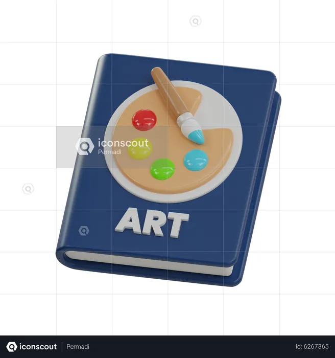 Art Book  3D Icon