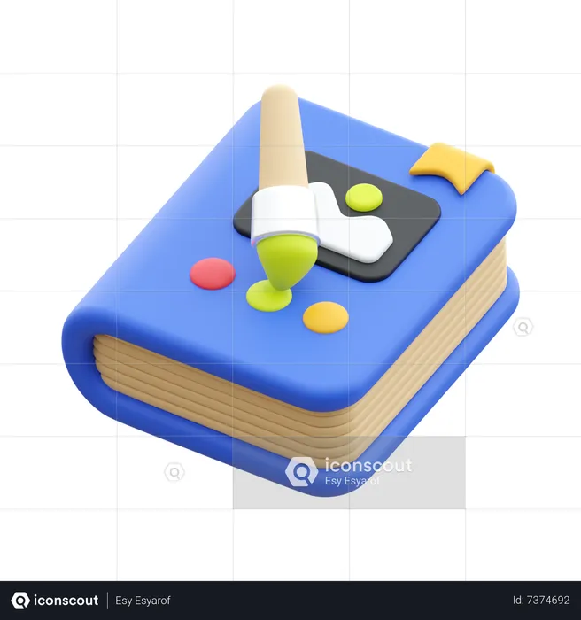 Art Book  3D Icon