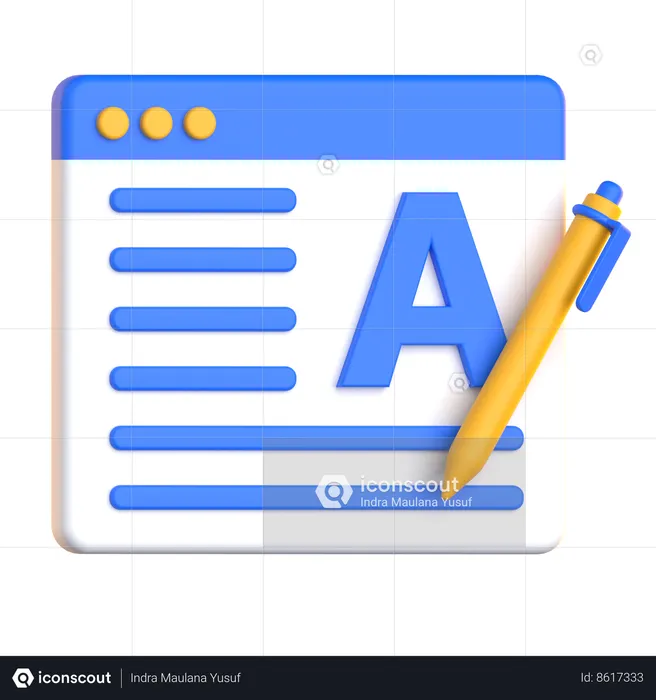 Article  3D Icon