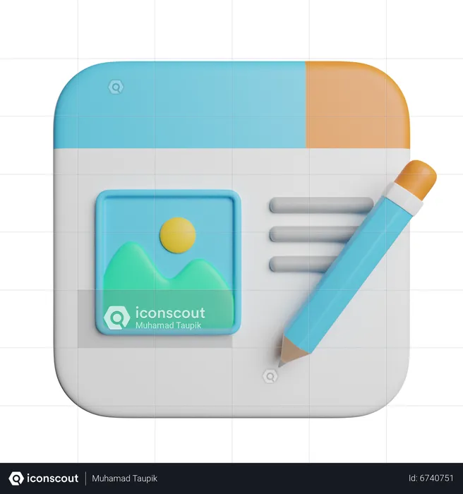 Article Writing  3D Icon