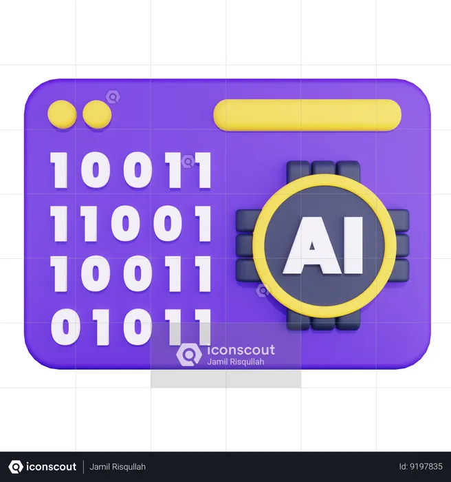 Artificial Intelligence Algorithm  3D Icon