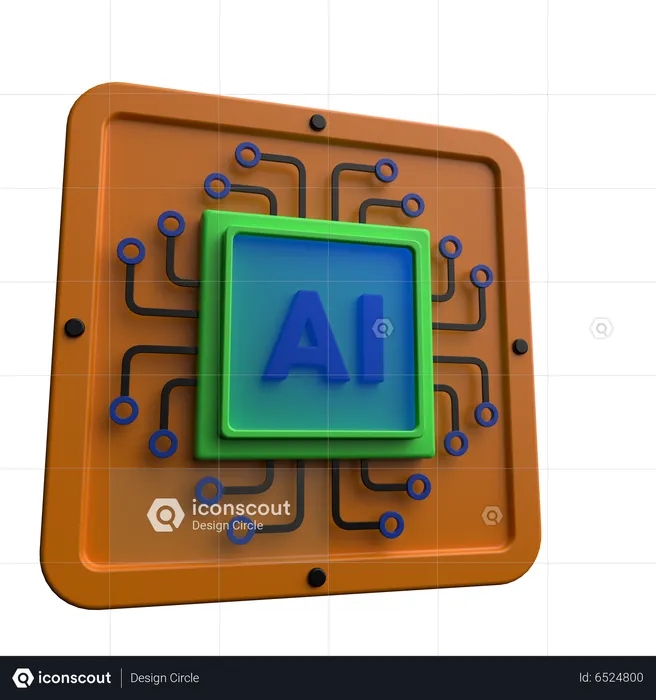 Artificial Intelligent  3D Icon