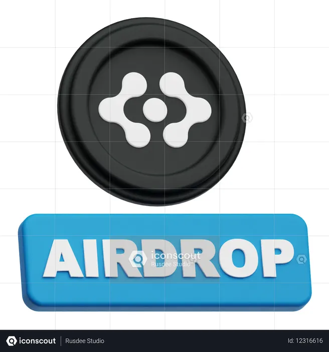 인공지능 초지능 연합 에어드랍  3D Icon