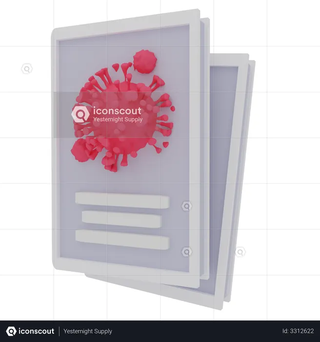 Artigo sobre coronavírus  3D Icon