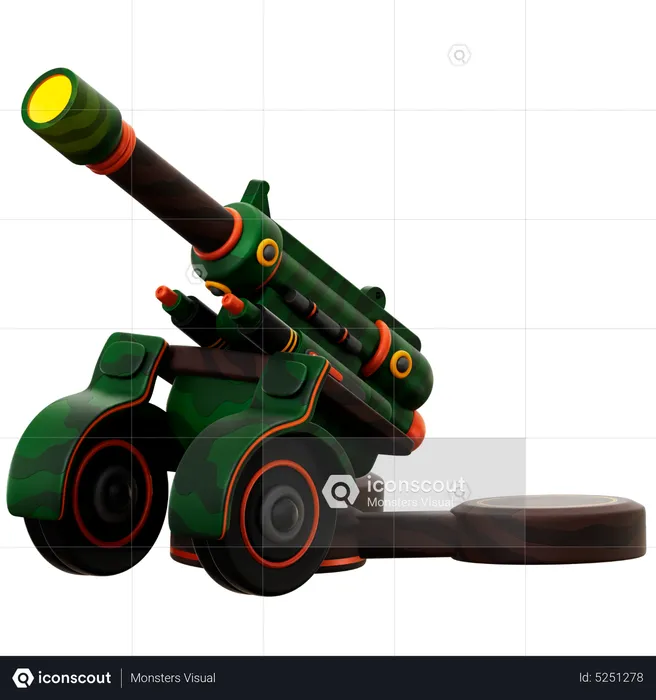 Artilery Gun  3D Icon
