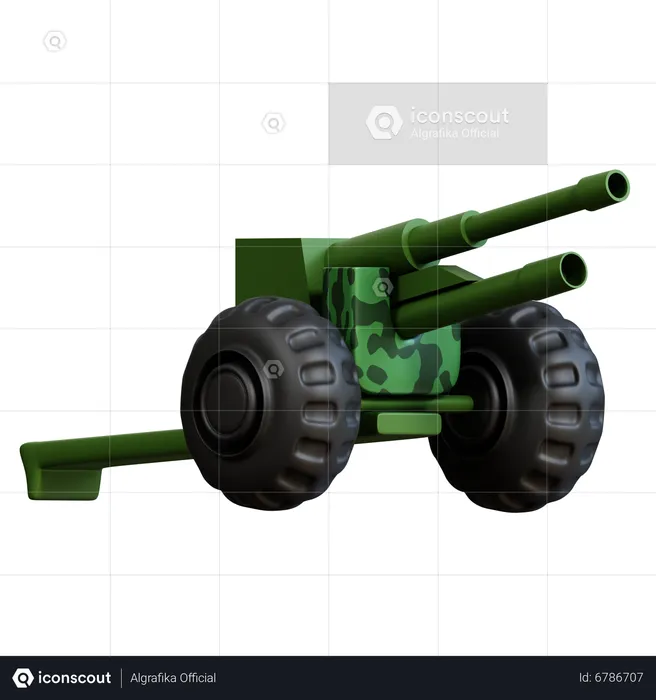 Artillery Gun  3D Icon