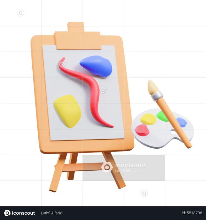 Painting Board Stock Illustration - Download Image Now - Artist, Artist's  Palette, At The Edge Of - iStock