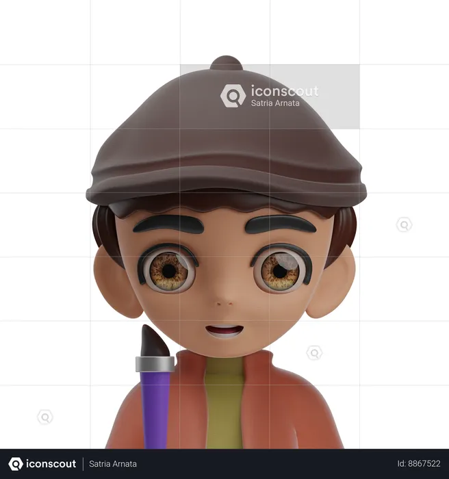 Artista masculino  3D Icon