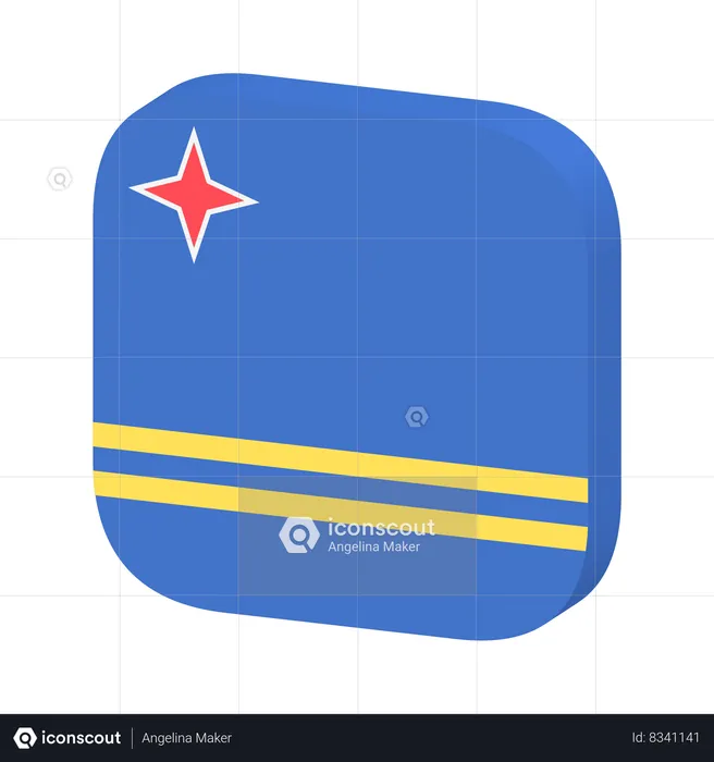 Aruba Flag Flag 3D Icon