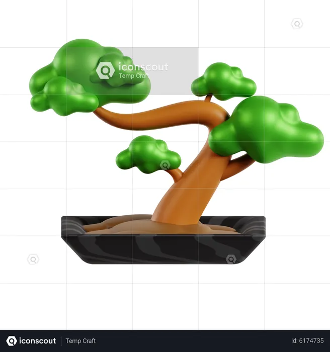 Árvore bonsai  3D Icon