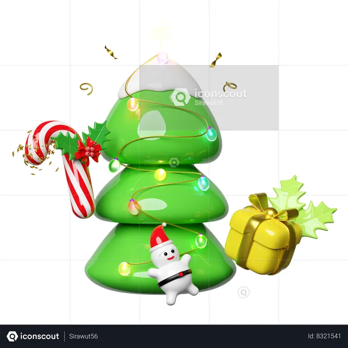 Árvore de Natal  3D Illustration