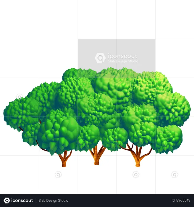 Árvore verde  3D Icon
