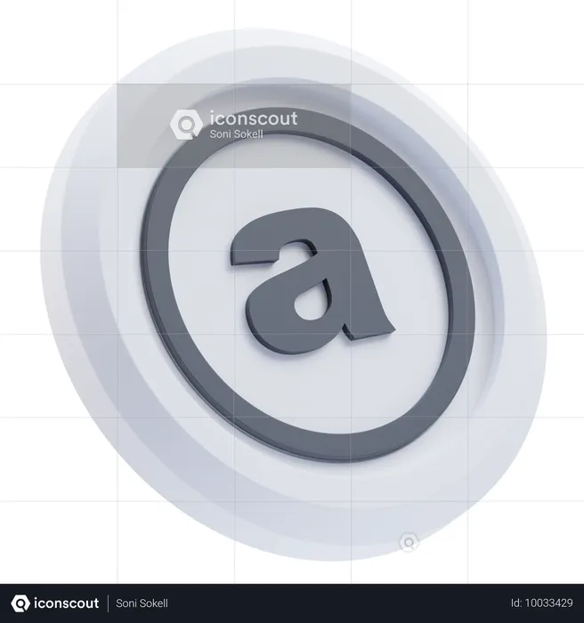 Arweave Cryptocurrency  3D Icon