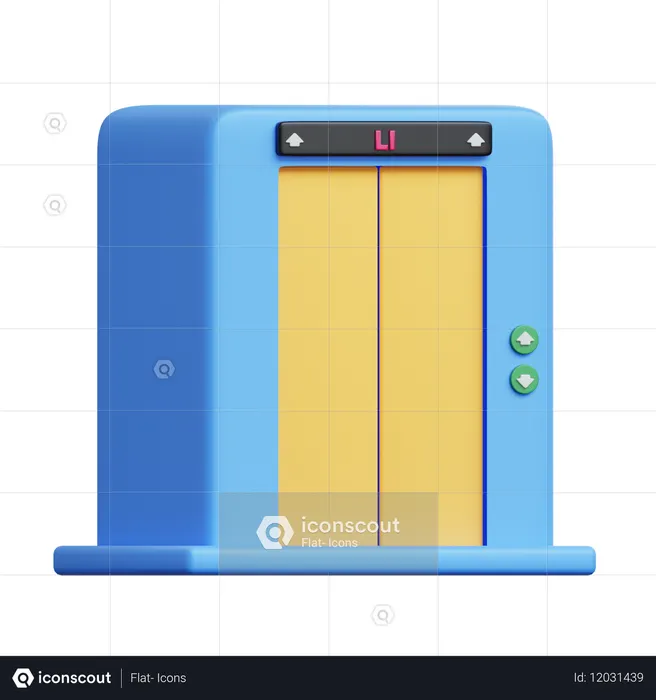Ascensor  3D Icon