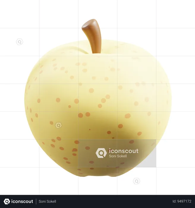 Asian Pear  3D Icon