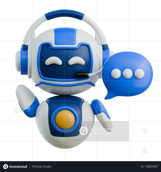 Asistente de chatbot con IA amigable  3D Icon