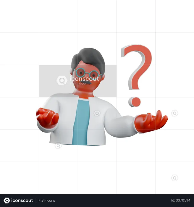 Ask A Doctor  3D Illustration
