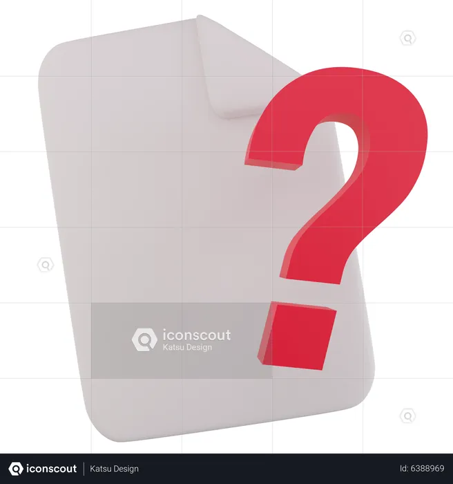 Ask Document  3D Icon