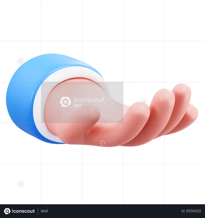 Ask Hand Gesture  3D Icon