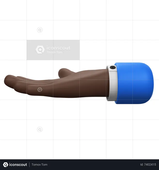 Ask Hand Gesture  3D Icon