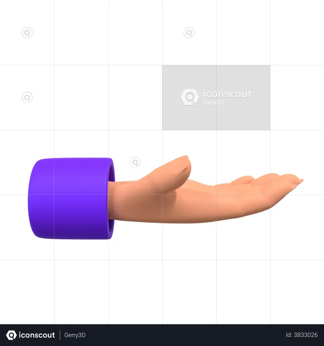 Ask Hand Gesture  3D Illustration