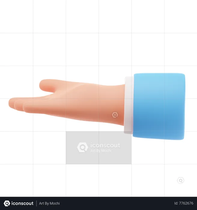 Ask hand gesture  3D Icon