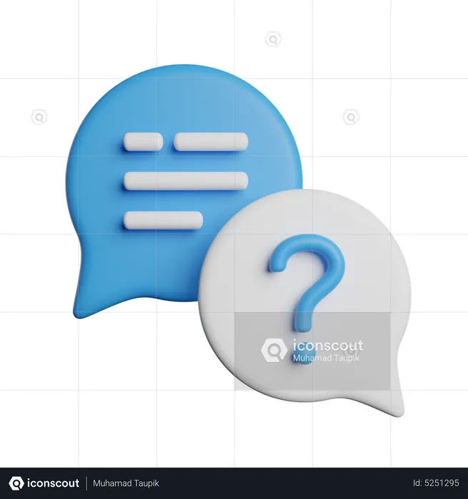 Ask Question  3D Icon