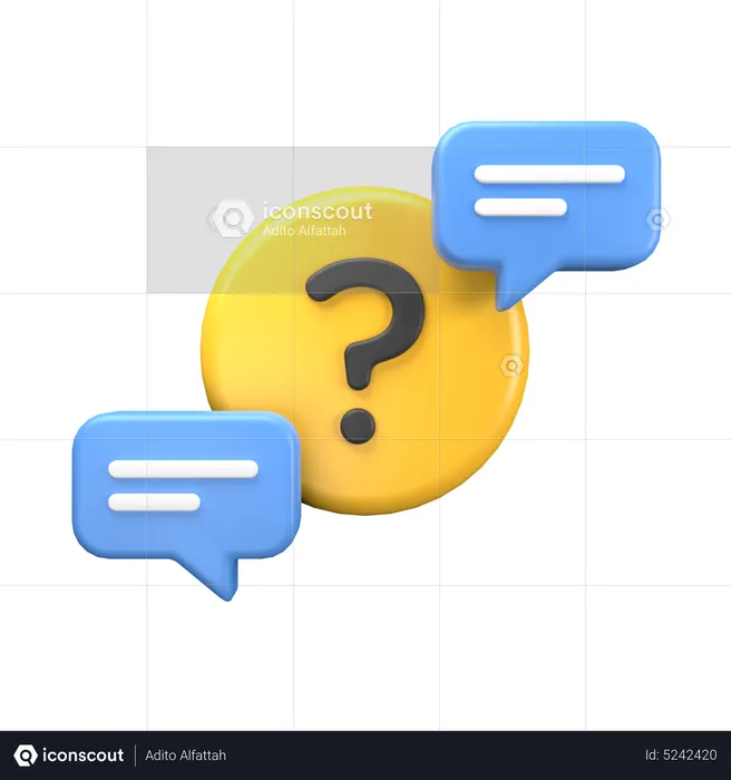 Asking And Answer  3D Icon