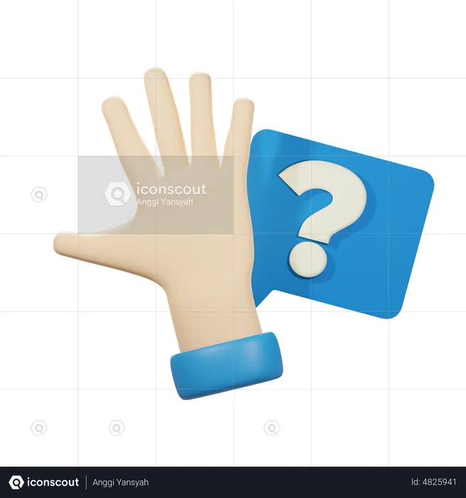 Asking Hand Gesture  3D Icon