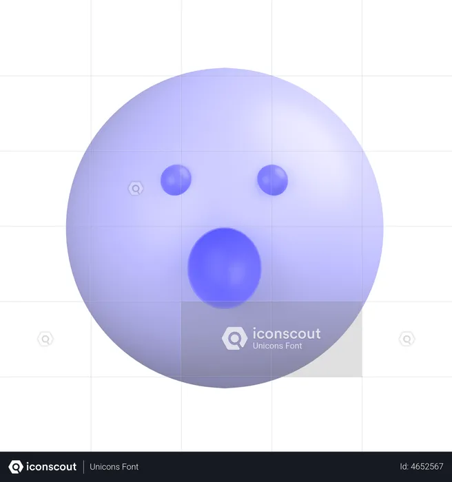 Asombrado Emoji 3D Icon