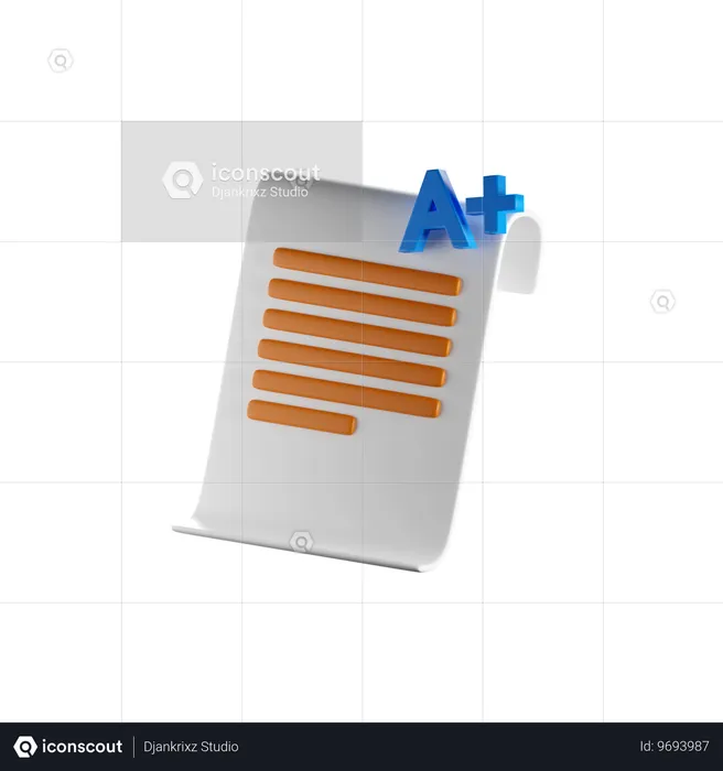 Assessment Sheet  3D Icon