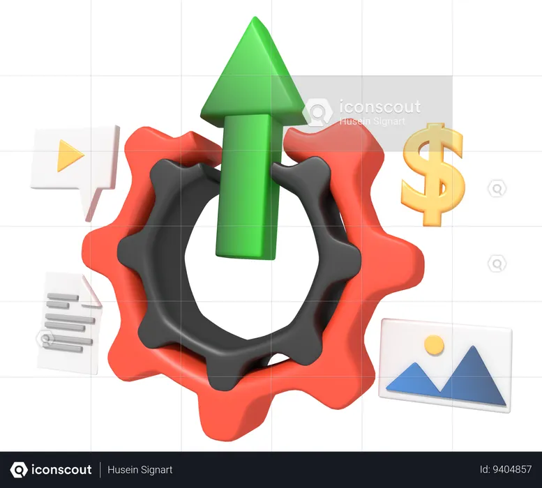 Asset management optimisation  3D Icon